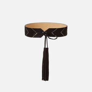 NWT Michael Kors Deco Glam Suede Tassel Waist Belt